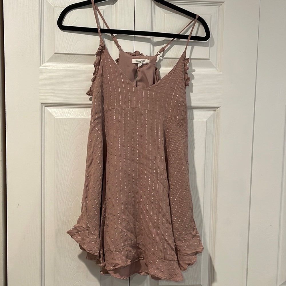 Used Honey Belle Shirt. Size Small. Cute beach cover up. Mauve.